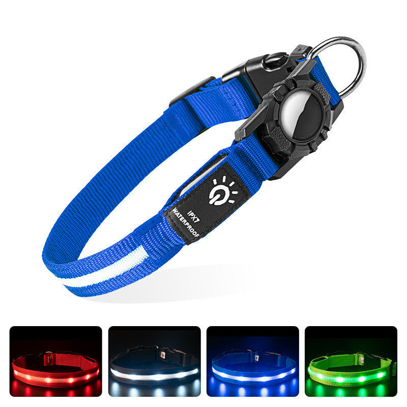 Light Up Pet Collar With Locator Holder