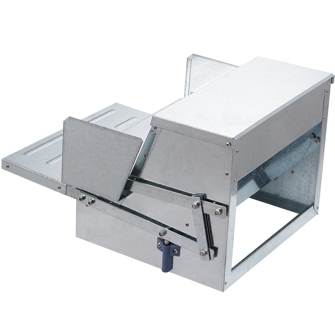 Weatherproof Galvanized Chicken Feeder, 25 Lbs Capacity With Lid & Lock