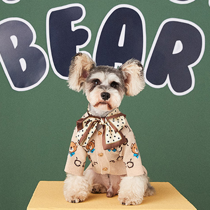 Pet Teddy Sweater Cardigan