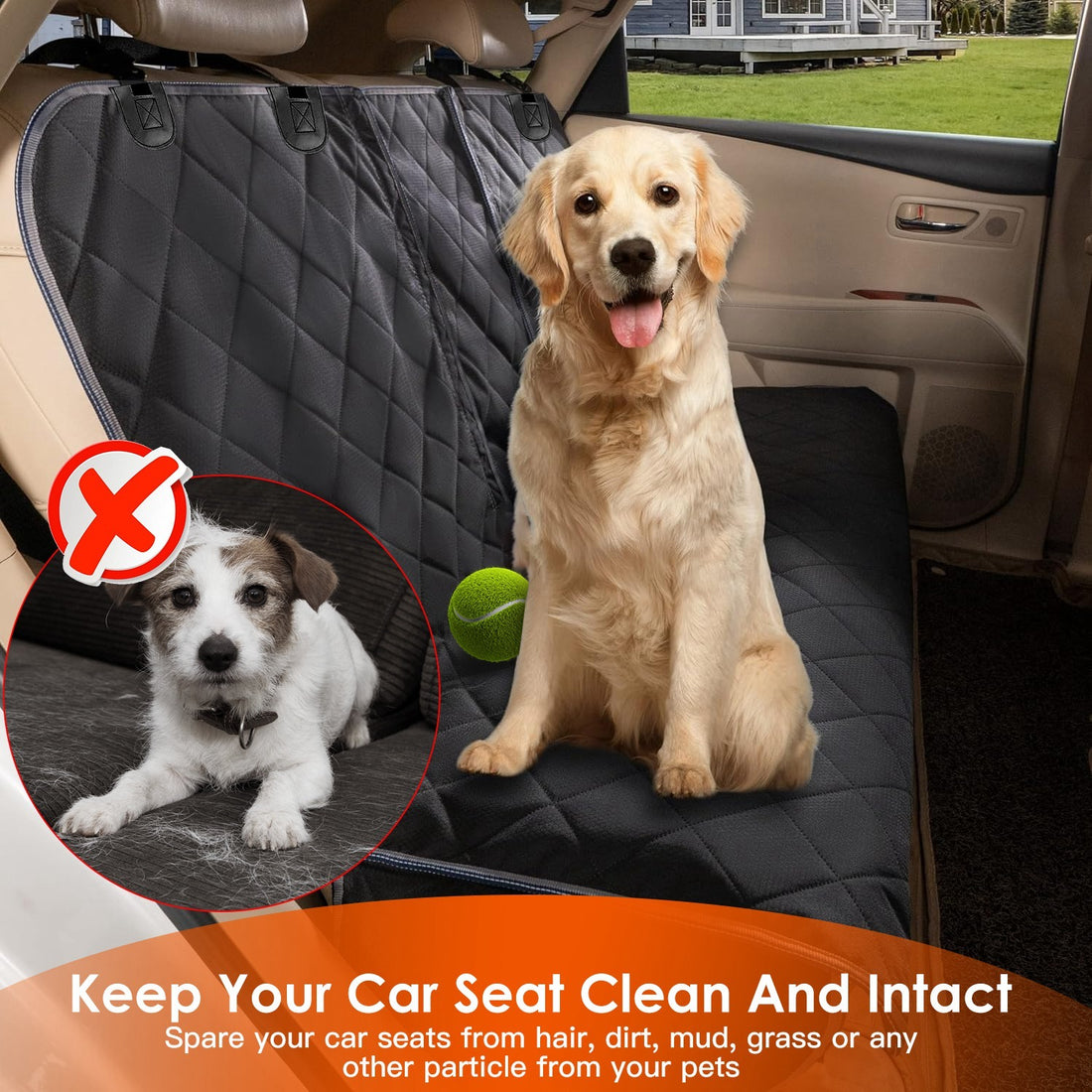 Rear Car Seat Cover for Pet Travel