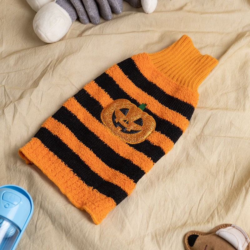 Halloween Pumpkin Dog Sweaters
