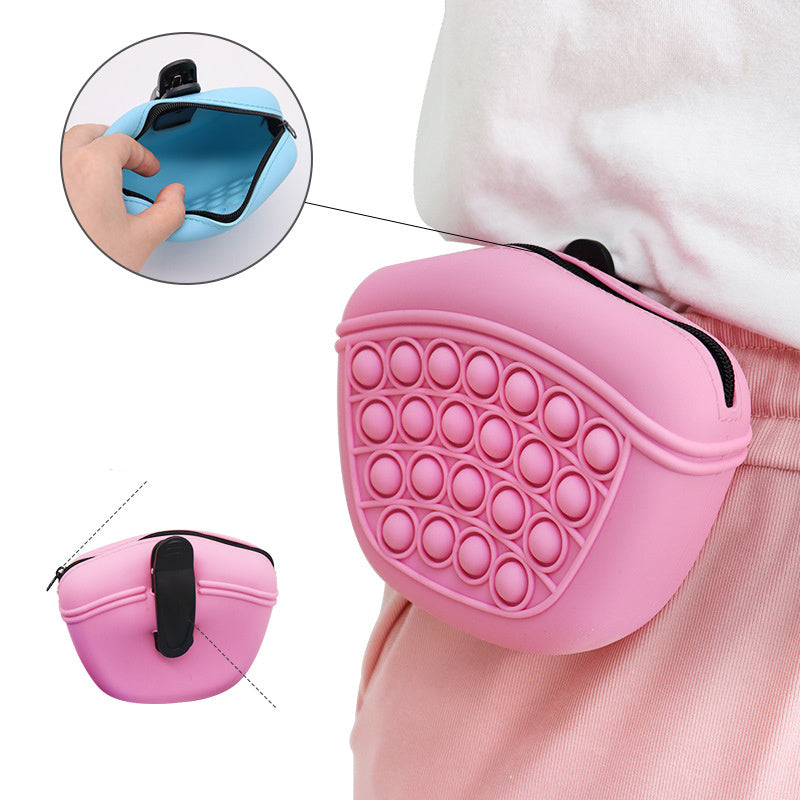Silicone Dog Treat Bag With Fidget Fun