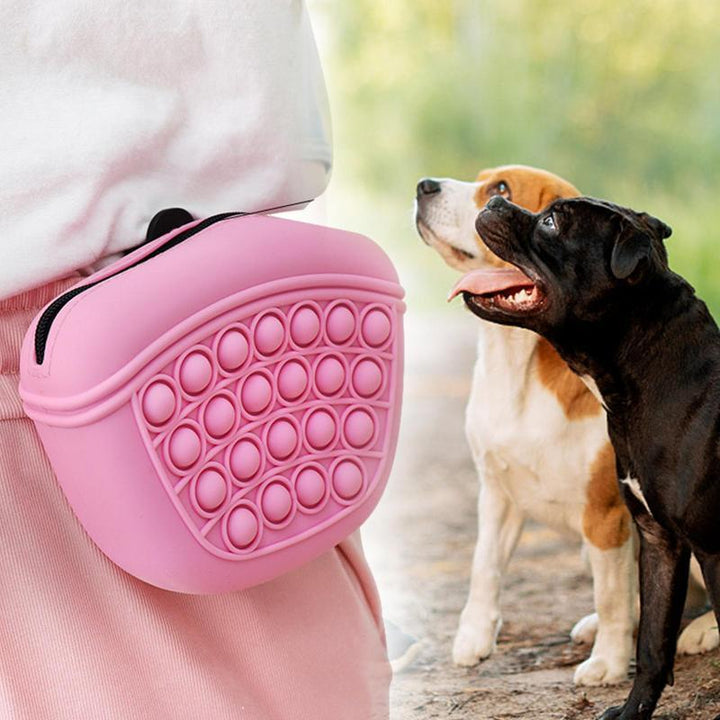 Silicone Dog Treat Bag With Fidget Fun